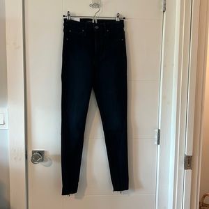 Joe’s jeans The Danielle High Rise Skinny Zip Dark Indigo Size 26